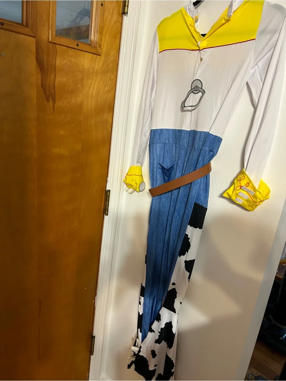 Disney Pixar Toy Story Jessie Kids Costume - Yellow, Blue & Cow Print